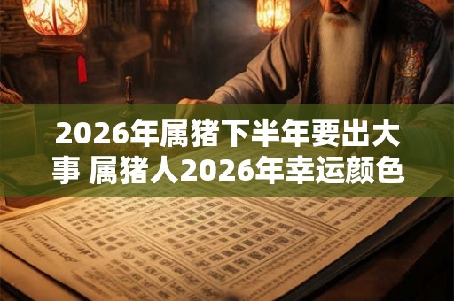 2026年属猪下半年要出大事 属猪人2026年幸运颜色