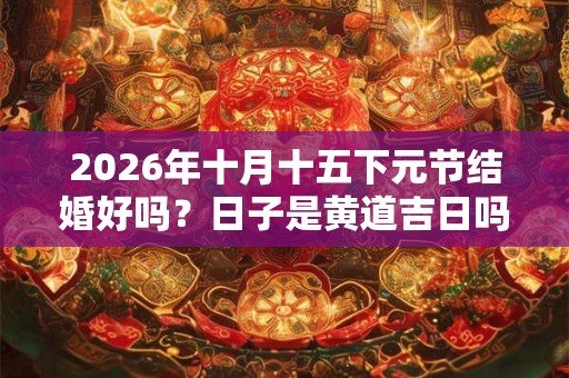 2026年十月十五下元节结婚好吗？日子是黄道吉日吗？
