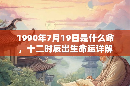 1990年7月19日是什么命，十二时辰出生命运详解