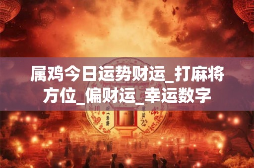 属鸡今日运势财运_打麻将方位_偏财运_幸运数字 属鸡今日运势财运_打麻将方位_偏财运_幸运数字