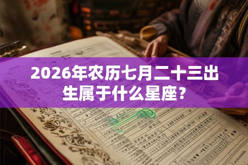 2026年农历七月二十三出生属于什么星座？