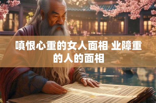 嗔恨心重的女人面相 业障重的人的面相