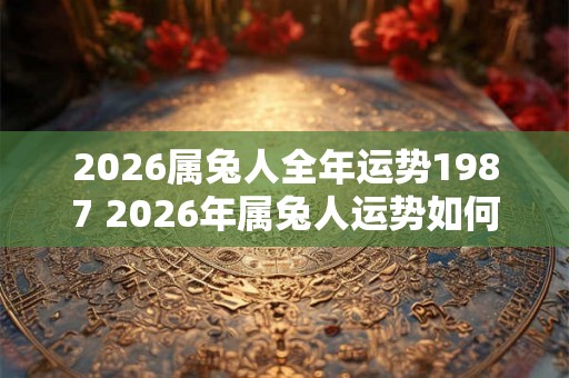 2026属兔人全年运势1987 2026年属兔人运势如何