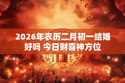 2026年农历二月初一结婚好吗 今日财喜神方位