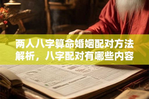 两人八字算命婚姻配对方法解析，八字配对有哪些内容？