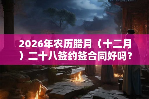 2026年农历腊月（十二月）二十八签约签合同好吗？