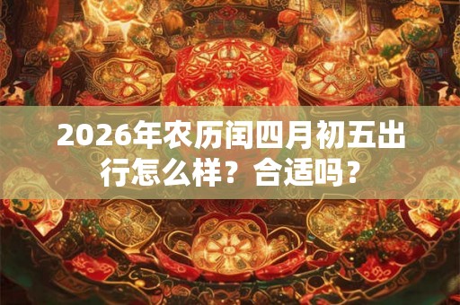 2026年农历闰四月初五出行怎么样？合适吗？