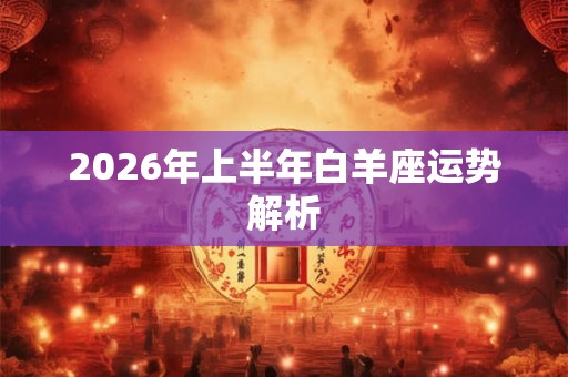 2026年上半年白羊座运势解析