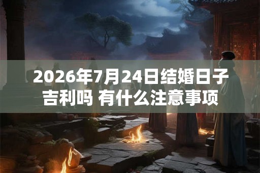 2026年7月24日结婚日子吉利吗 有什么注意事项