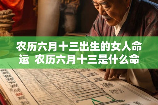 农历六月十三出生的女人命运  农历六月十三是什么命