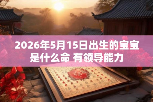 2026年5月15日出生的宝宝是什么命 有领导能力