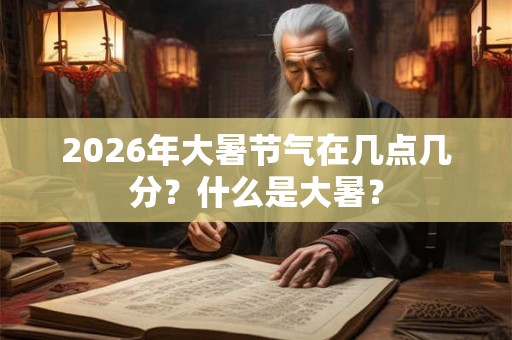 2026年大暑节气在几点几分？什么是大暑？