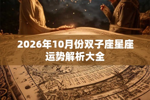 2026年10月份双子座星座运势解析大全