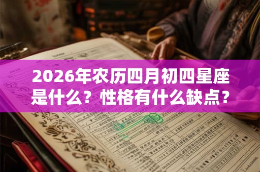 2026年农历四月初四星座是什么？性格有什么缺点？