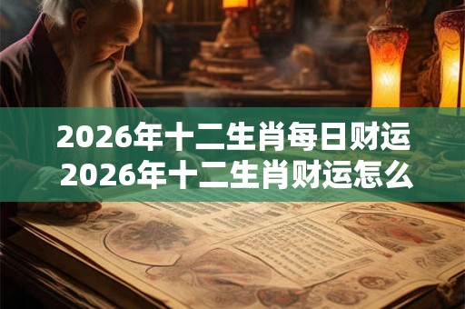 2026年十二生肖每日财运 2026年十二生肖财运怎么样