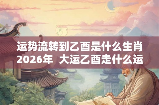 运势流转到乙酉是什么生肖2026年  大运乙酉走什么运