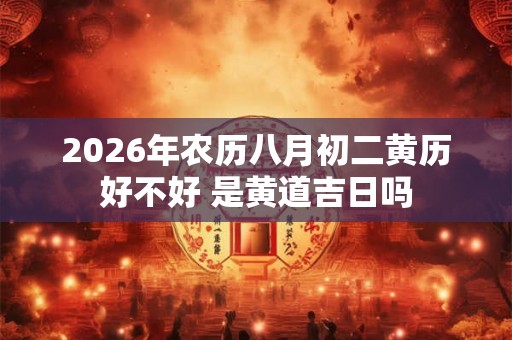 2026年农历八月初二黄历好不好 是黄道吉日吗