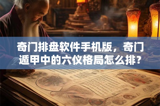 奇门排盘软件手机版，奇门遁甲中的六仪格局怎么排？