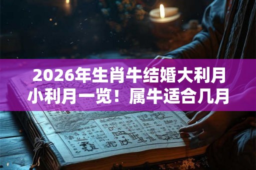 2026年生肖牛结婚大利月小利月一览！属牛适合几月结婚？