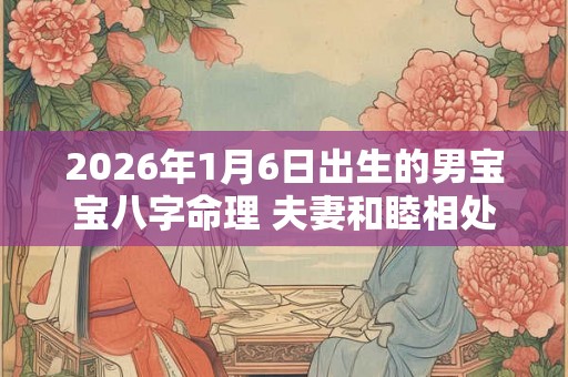 2026年1月6日出生的男宝宝八字命理 夫妻和睦相处诸事可为 2026年1月6日出生的男宝宝八字命理 夫妻和睦相处诸事可为