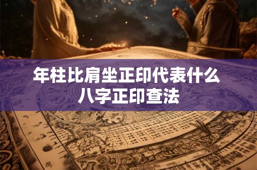 年柱比肩坐正印代表什么 八字正印查法