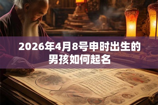 2026年4月8号申时出生的男孩如何起名