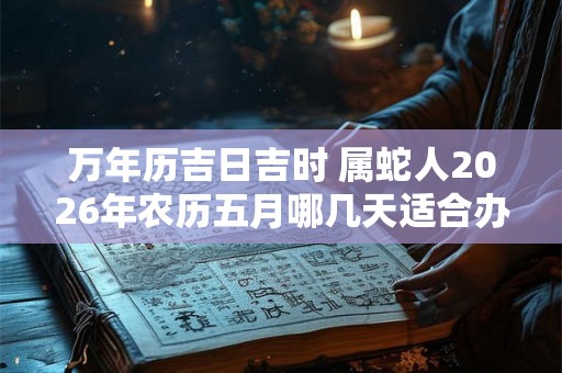 万年历吉日吉时 属蛇人2026年农历五月哪几天适合办开业仪式 万年历吉日吉时 属蛇人2026年农历五月哪几天适合办开业仪式