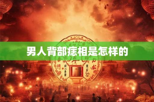 男人背部痣相是怎样的