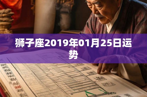 狮子座2019年01月25日运势 狮子座2019年01月25日运势