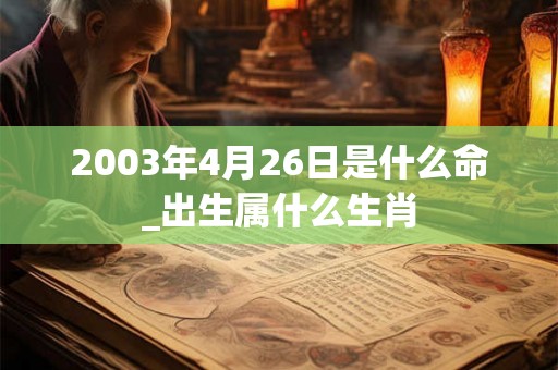 2003年4月26日是什么命_出生属什么生肖