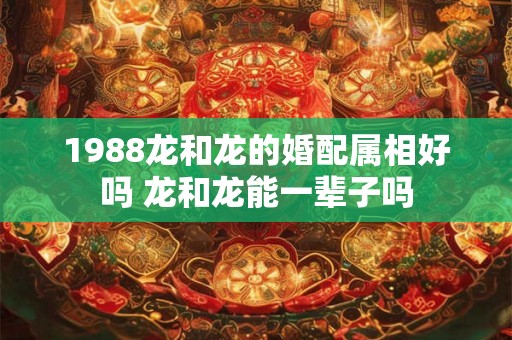 1988龙和龙的婚配属相好吗 龙和龙能一辈子吗