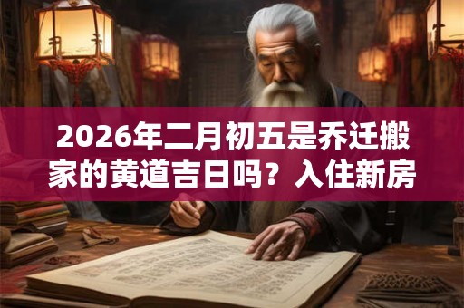 2026年二月初五是乔迁搬家的黄道吉日吗？入住新房好吗？