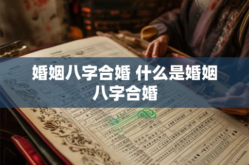 婚姻八字合婚 什么是婚姻八字合婚