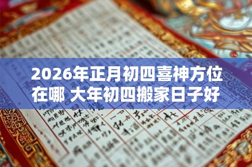 2026年正月初四喜神方位在哪 大年初四搬家日子好不好