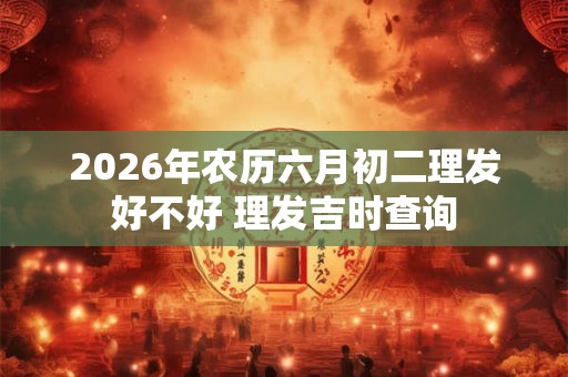 2026年农历六月初二理发好不好 理发吉时查询