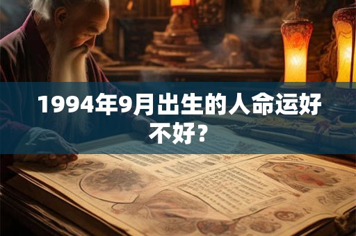 1994年9月出生的人命运好不好？