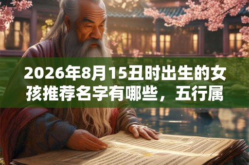 2026年8月15丑时出生的女孩推荐名字有哪些，五行属什么
