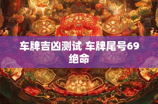 车牌吉凶测试 车牌尾号69绝命