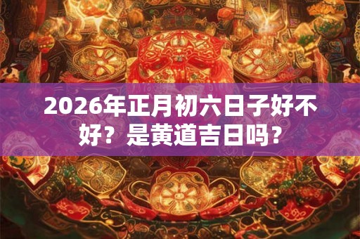 2026年正月初六日子好不好?是黄道吉日吗? 2026年正月初六日子好不好?是黄道吉日吗?