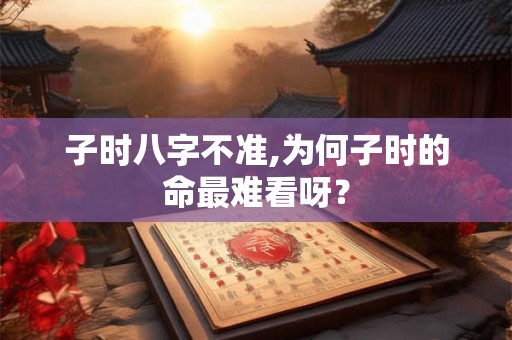 子时八字不准,为何子时的命最难看呀? 子时八字不准,为何子时的命最难看呀?