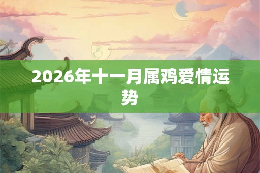 2026年十一月属鸡爱情运势 2026年十一月属鸡爱情运势