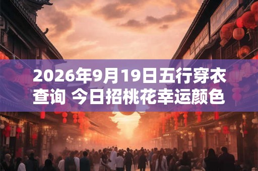 2026年9月19日五行穿衣查询 今日招桃花幸运颜色