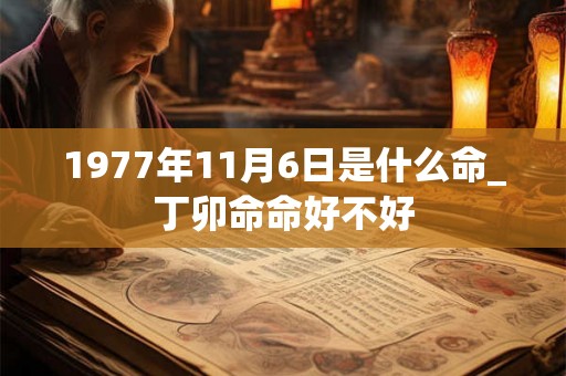 1977年11月6日是什么命_丁卯命命好不好