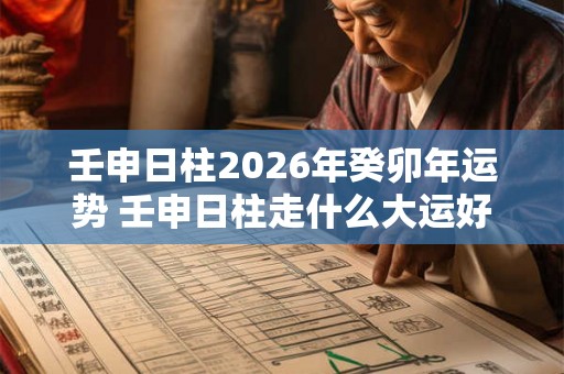 壬申日柱2026年癸卯年运势 壬申日柱走什么大运好