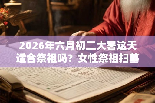 2026年六月初二大暑这天适合祭祖吗？女性祭祖扫墓有什么讲究？