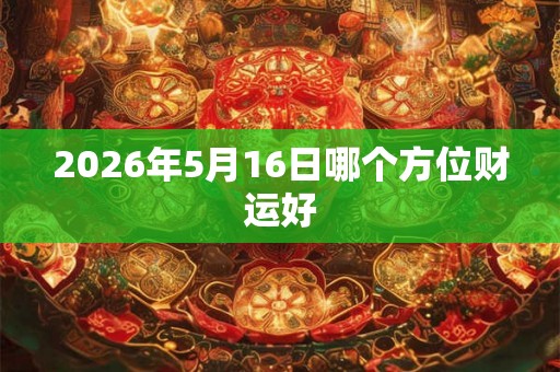 2026年5月16日哪个方位财运好
