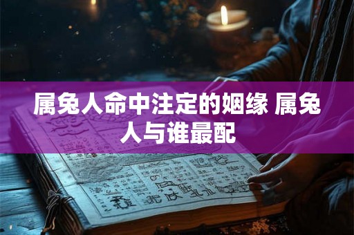 属兔人命中注定的姻缘 属兔人与谁最配