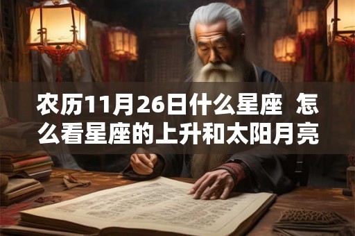 农历11月26日什么星座  怎么看星座的上升和太阳月亮