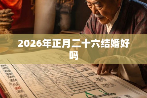 2026年正月二十六结婚好吗
