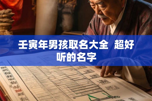 壬寅年男孩取名大全 超好听的名字 壬寅年男孩取名大全 超好听的名字